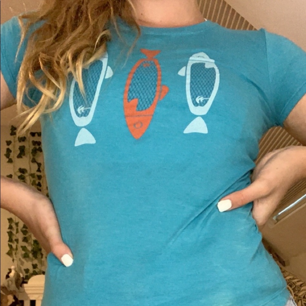 Turquoise fishing tee!